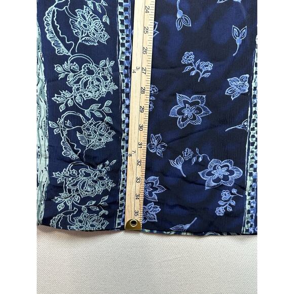 Women's STUDIO C CANADA Blue & Green Wrap Midi Skirt Women's Size 14 Classic - Picture 8 of 11